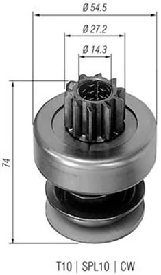Pinion, starter